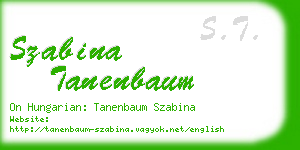 szabina tanenbaum business card